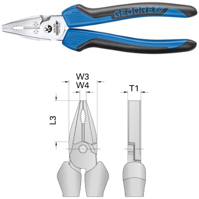 Gedore 8250-160 JC Power combination pliers 160 mm