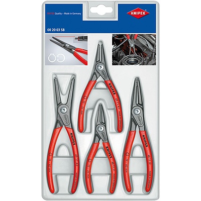 Knipex 00 20 03 SB Przisions-Sicherungsringzangen-Set, 4-teilig