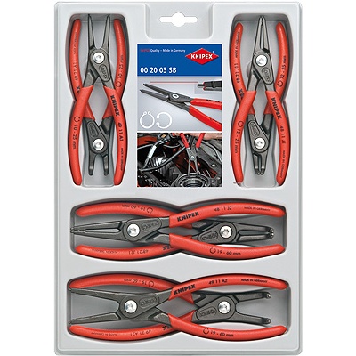 Knipex 00 20 04 SB Przisions-Sicherungsringzangen-Set, 8-teilig