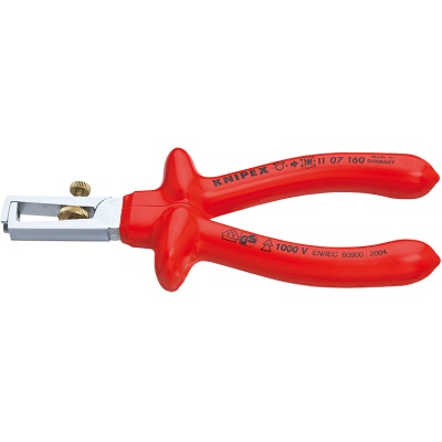 Knipex 11 07 160 Abisolierzange VDE mit ffnungsfeder, 160 mm