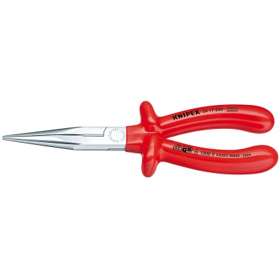 Knipex 26 17 200 Flachrundzange mit Schneide (Storchschnabelzange)