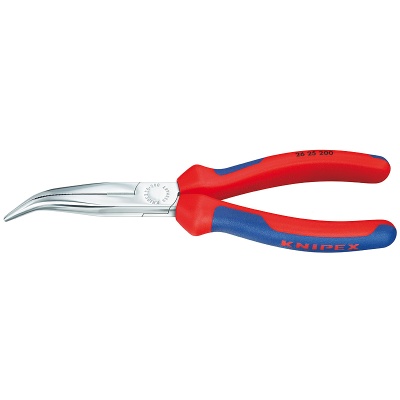 Knipex 26 25 200 Flachrundzange mit Schneide (Storchschnabelzange)