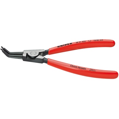 Knipex 46 31 A02 Borgveertang 45 gebogen voor buitenringen op assen  3-10 mm