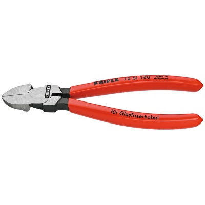 Knipex 72 51 160 Seitenschneider fr Lichtwellenleiter (Glasfaserkabel), 160 mm