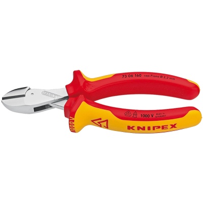 Knipex 73 06 160 X-Cut Kompakt-Seitenschneider hochbersetzt, VDE, 160 mm