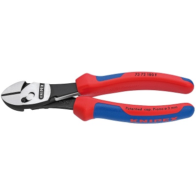 Knipex 73 72 180 F TwinForce Hochleistungs-Seitenschneider mit ffnungsfeder, 180 mm