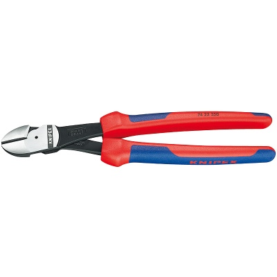 Knipex 74 22 250 Kraft-Seitenschneider, gewinkelt , 250 mm