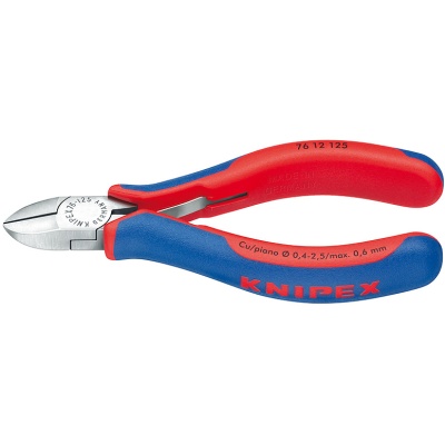 Knipex 76 12 125 Seitenschneider fr Elektromechaniker mit ffnungsfeder, 125 mm