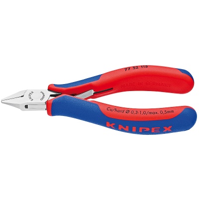 Knipex 77 52 115 Elektronik-Seitenschneider mit ffnungsfeder, 115 mm