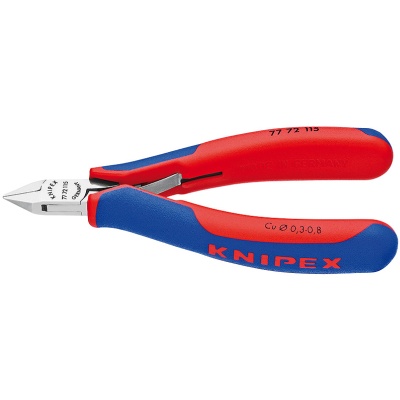 Knipex 77 72 115 Elektronica-zijsnijtang met veer, 115 mm