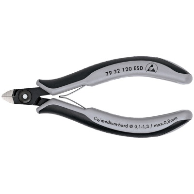 Knipex 79 22 120 ESD Precisie elektronica-zijsnijtang ESD, 120 mm