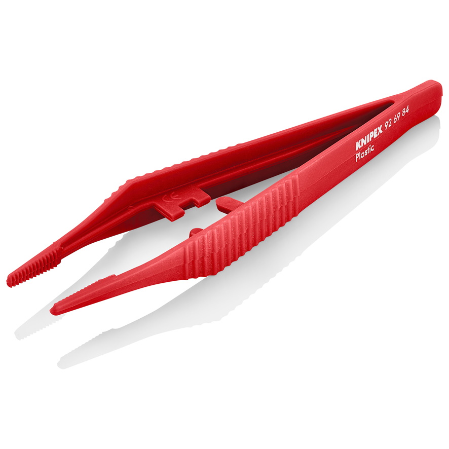 Knipex 92 69 84 Kunststoff-Pinzette, Rot, 130 mm