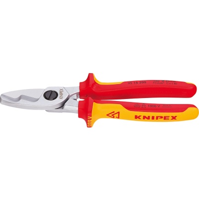 Knipex 95 16 200 Kabelschaar met dubbele snijkanten VDE, 200 mm