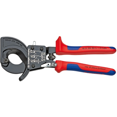 Knipex 95 31 250 Kabelschaar (ratelprincipe), 250 mm