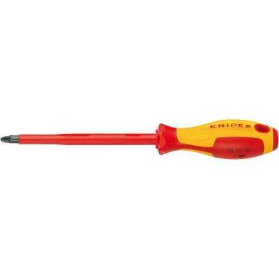 Knipex 98 25 00 Schroevendraaier voor kruiskopschroeven Pozidriv VDE, PZ0