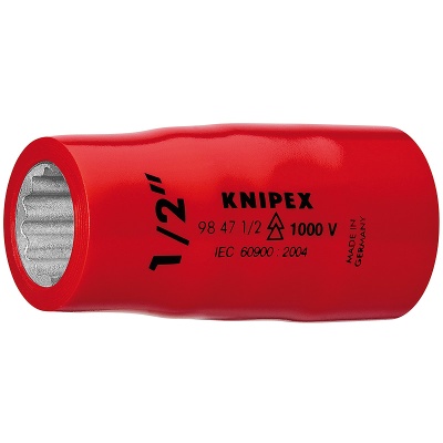 Knipex 98 47 9/16" 12-Point Socket with internal square 1/2", 9/16"